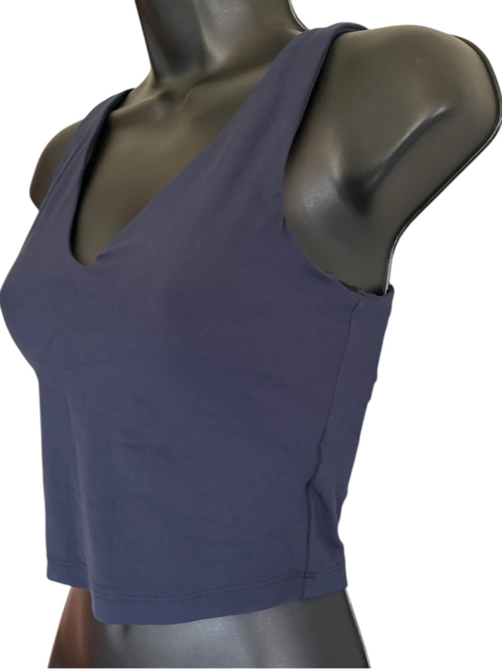 NWOT Athleta Navy V-Neck Crop Tank Sz XS - Picture 2 of 5